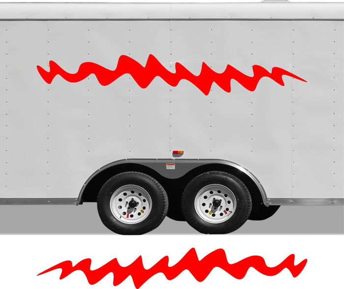 RV Camper 2-Color Vinyl Stripe Decal Set CB20 two-color vinyl stripe decal for RV camper motorhome trailer