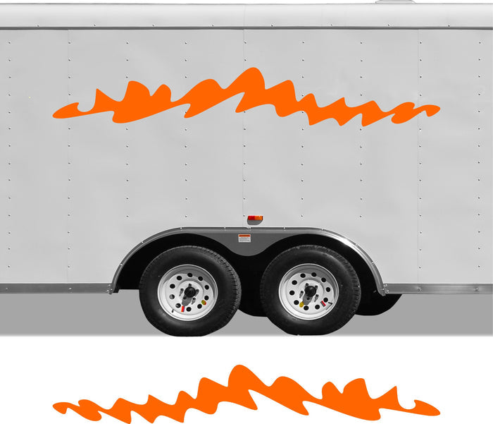 RV Camper 2-Color Vinyl Stripe Decal Set CB21 two-color vinyl stripe decal for RV camper motorhome trailer
