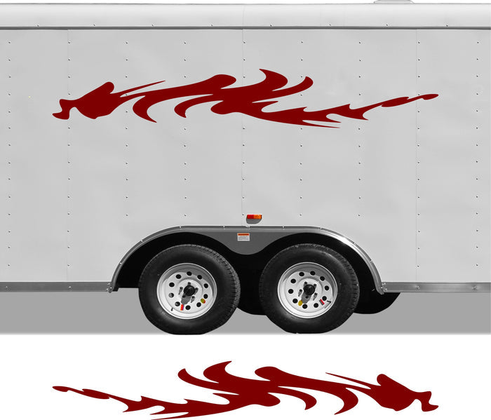 RV Camper 2-Color Vinyl Stripe Decal Set CB22 two-color vinyl stripe decal for RV camper motorhome trailer