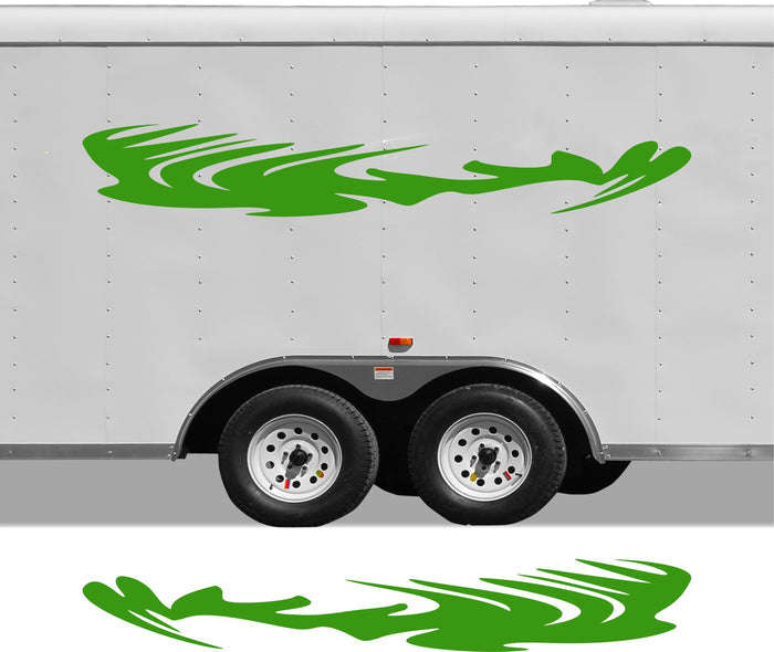 RV Camper 2-Color Vinyl Stripe Decal Set CB24 two-color vinyl stripe decal for RV camper motorhome trailer