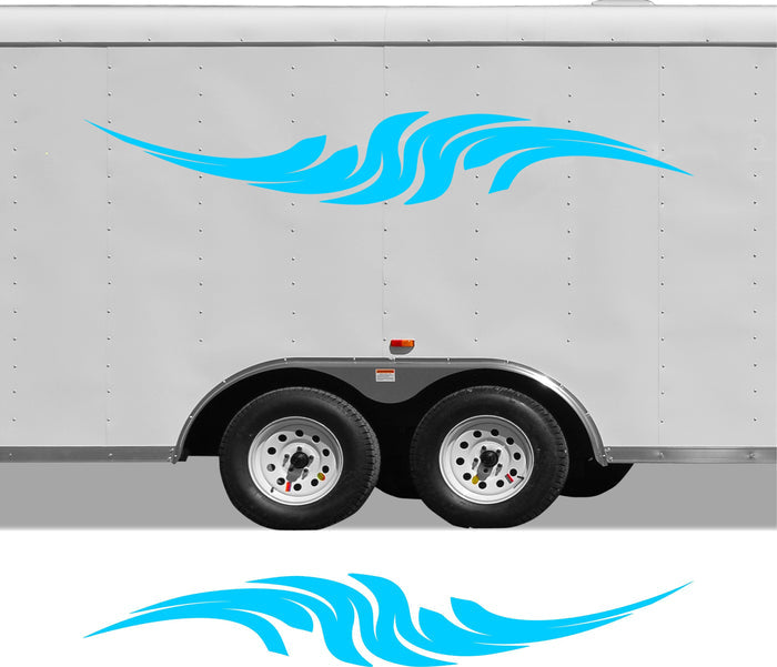 RV Camper 2-Color Vinyl Stripe Decal Set CB28 two-color vinyl stripe decal for RV camper motorhome trailer