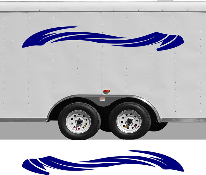 RV Camper 2-Color Vinyl Stripe Decal Set CB29 two-color vinyl stripe decal for RV camper motorhome trailer