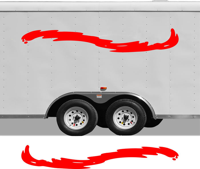 RV Camper 2-Color Vinyl Stripe Decal Set CB32 two-color vinyl stripe decal for RV camper motorhome trailer