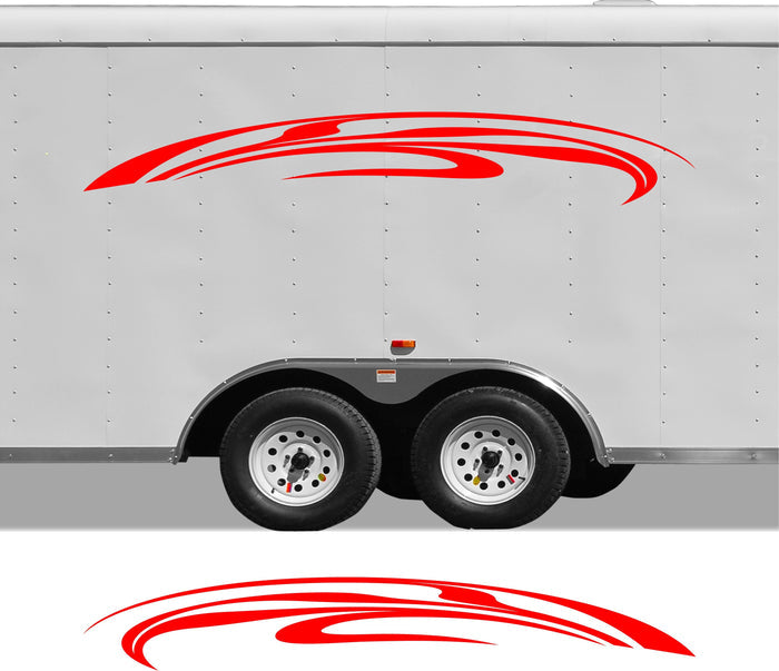 RV Camper 2-Color Vinyl Stripe Decal Set CB33 two-color vinyl stripe decal for RV camper motorhome trailer