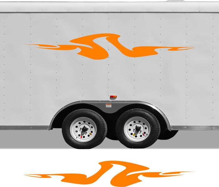 RV Camper 2-Color Vinyl Stripe Decal Set CB34 two-color vinyl stripe decal for RV camper motorhome trailer