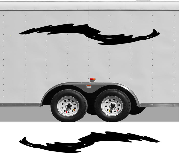 RV Camper 2-Color Vinyl Stripe Decal Set CB35 two-color vinyl stripe decal for RV camper motorhome trailer