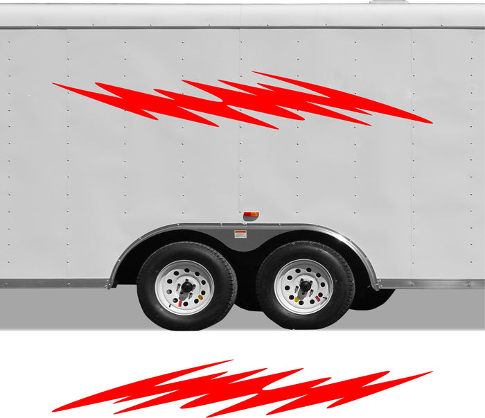 RV Camper 2-Color Vinyl Stripe Decal Set CB37 two-color vinyl stripe decal for RV camper motorhome trailer