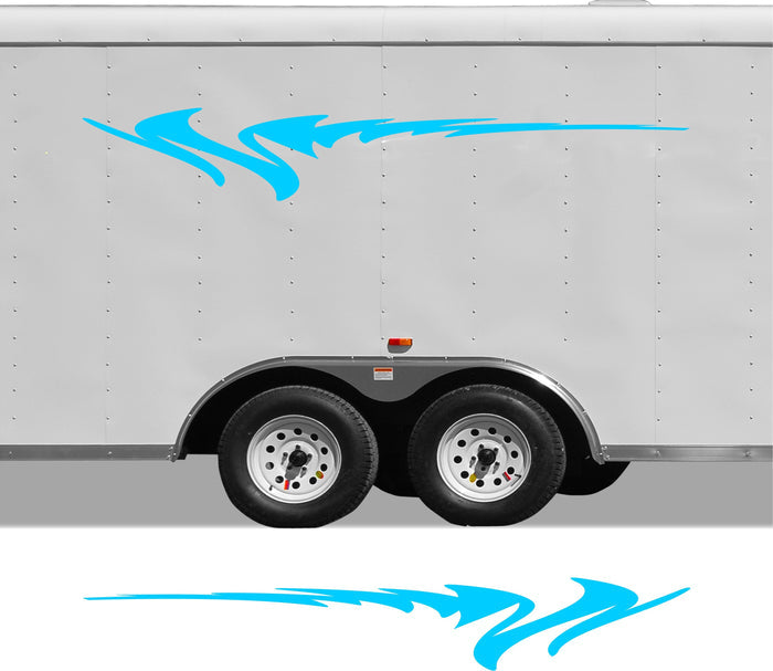 RV Camper 2-Color Vinyl Stripe Decal Set CB40 two-color vinyl stripe decal for RV camper motorhome trailer