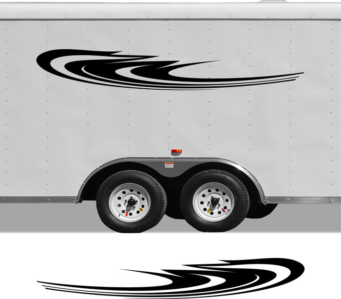 RV Camper 2-Color Vinyl Stripe Decal Set CB42 two-color vinyl stripe decal for RV camper motorhome trailer