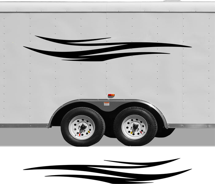 RV Camper 2-Color Vinyl Stripe Decal Set CB44 two-color vinyl stripe decal for RV camper motorhome trailer