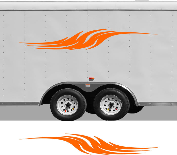 RV Camper 2-Color Vinyl Stripe Decal Set CB45 two-color vinyl stripe decal for RV camper motorhome trailer