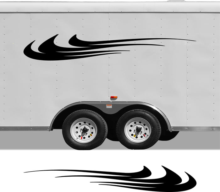 RV Camper 2-Color Vinyl Stripe Decal Set CB46 two-color vinyl stripe decal for RV camper motorhome trailer
