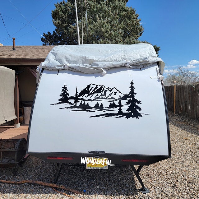 RV Camper 2-Color Vinyl Stripe Decal Set CB46 two-color vinyl stripe decal for RV camper motorhome trailer