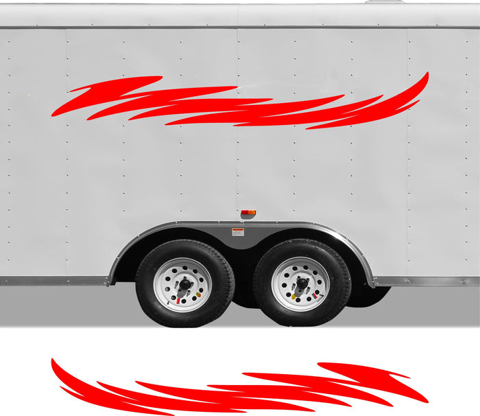 RV Camper 2-Color Vinyl Stripe Decal Set CB47 two-color vinyl stripe decal for RV camper motorhome trailer