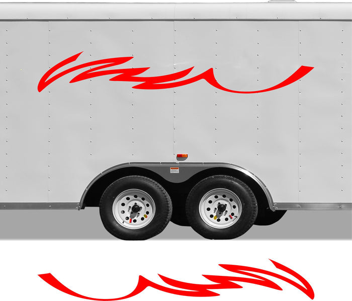 RV Camper 2-Color Vinyl Stripe Decal Set CB48 two-color vinyl stripe decal for RV camper motorhome trailer