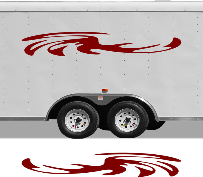 RV Camper 2-Color Vinyl Stripe Decal Set CB49 two-color vinyl stripe decal for RV camper motorhome trailer