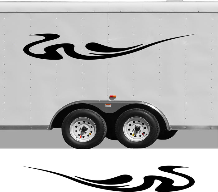 RV Camper 2-Color Vinyl Stripe Decal Set CB50 two-color vinyl stripe decal for RV camper motorhome trailer