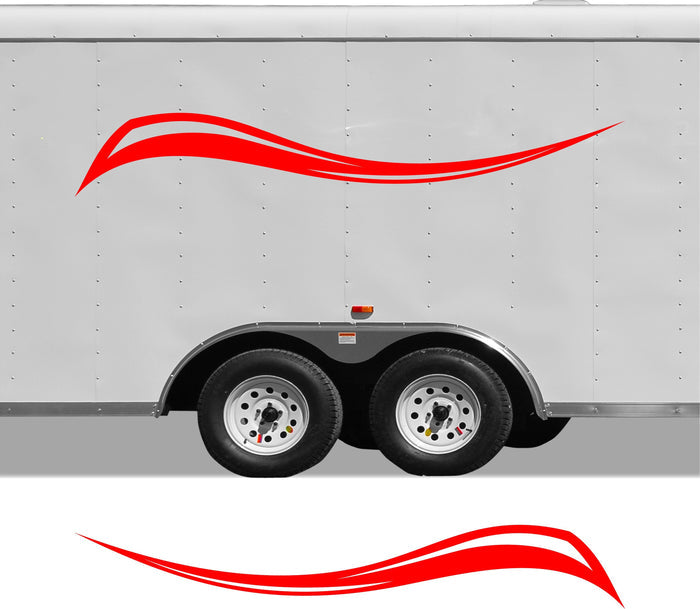 RV Camper 2-Color Vinyl Stripe Decal Set CB51 two-color vinyl stripe decal for RV camper motorhome trailer