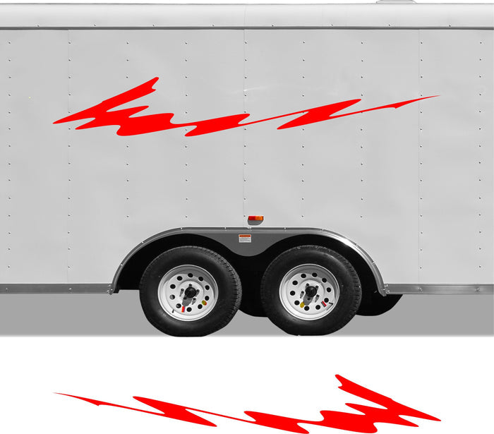 RV Camper 2-Color Vinyl Stripe Decal Set CB52 two-color vinyl stripe decal for RV camper motorhome trailer