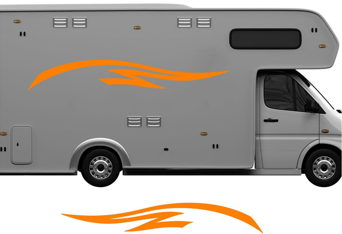 RV Camper 2-Color Vinyl Stripe Decal Set CB54 two-color vinyl stripe decal for RV camper motorhome trailer