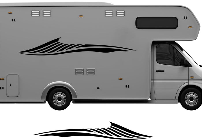 RV Camper 2-Color Vinyl Stripe Decal Set CB55 two-color vinyl stripe decal for RV camper motorhome trailer