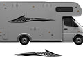RV Camper 2-Color Vinyl Stripe Decal Set CB55 two-color vinyl stripe decal for RV camper motorhome trailer