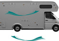 RV Camper 2-Color Vinyl Stripe Decal Set CB56 two-color vinyl stripe decal for RV camper motorhome trailer