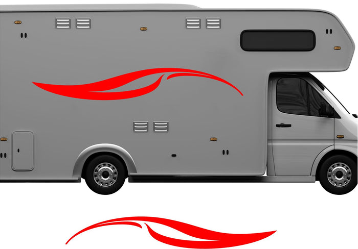 RV Camper 2-Color Vinyl Stripe Decal Set CB58 two-color vinyl stripe decal for RV camper motorhome trailer