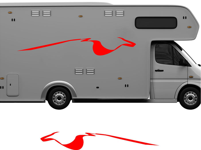 RV Camper 2-Color Vinyl Stripe Decal Set CB59 two-color vinyl stripe decal for RV camper motorhome trailer