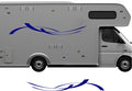 RV Camper 2-Color Vinyl Stripe Decal Set CB63 two-color vinyl stripe decal for RV camper motorhome trailer