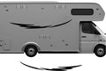 RV Camper 2-Color Vinyl Stripe Decal Set CB65 two-color vinyl stripe decal for RV camper motorhome trailer