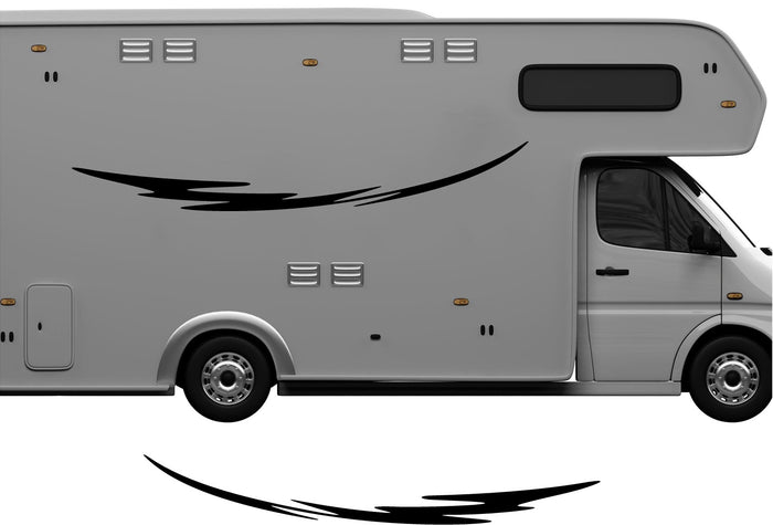 RV Camper 2-Color Vinyl Stripe Decal Set CB65 two-color vinyl stripe decal for RV camper motorhome trailer