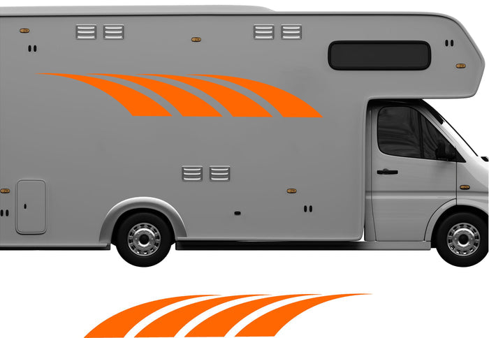 RV Camper 2-Color Vinyl Stripe Decal Set CB71 two-color vinyl stripe decal for RV camper motorhome trailer