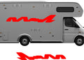 RV Camper 2-Color Vinyl Stripe Decal Set CB72 two-color vinyl stripe decal for RV camper motorhome trailer