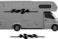 RV Camper 2-Color Vinyl Stripe Decal Set CB73 two-color vinyl stripe decal for RV camper motorhome trailer