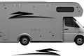 RV Camper 2-Color Vinyl Stripe Decal Set CB79 two-color vinyl stripe decal for RV camper motorhome trailer