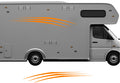 RV Camper 2-Color Vinyl Stripe Decal Set CB81 two-color vinyl stripe decal for RV camper motorhome trailer