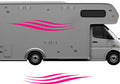 RV Camper 2-Color Vinyl Stripe Decal Set CB82 two-color vinyl stripe decal for RV camper motorhome trailer