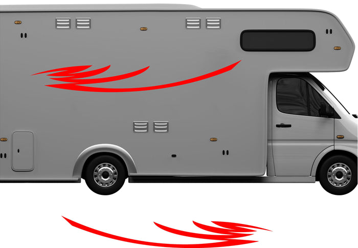 RV Camper 2-Color Vinyl Stripe Decal Set CB83 two-color vinyl stripe decal for RV camper motorhome trailer