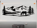 RV Camper Horse Mountains Decal - Trailer Sticker CT14