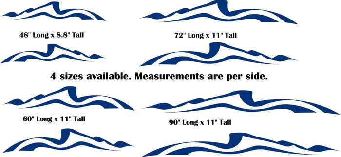 Scenic RV Decal – Pontoon Boat Stripe Decals for RVs  Motorhomes  TSW21 Replacement Set