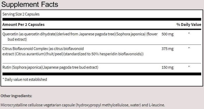 SFI HEALTH (Klaire Labs) Bioflavonoid Complex Ingredients