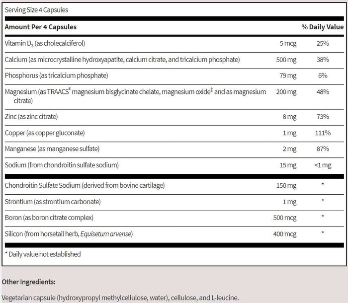 SFI HEALTH (Klaire Labs) Cal-Assimilate Plus Ingredients