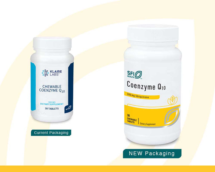 SFI HEALTH (Klaire Labs) Chewable Coenzyme Q10 300 mg New Look