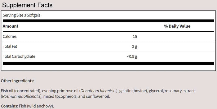 SFI HEALTH (Klaire Labs) Equazen Pro ADHD Support† Softgels Ingredients