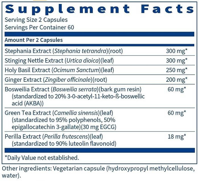 SFI HEALTH (Klaire Labs) InflammoHealth Ingredients