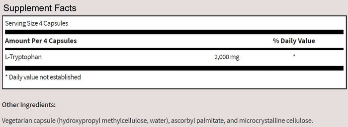 SFI HEALTH (Klaire Labs) L-Tryptophan Ingredients