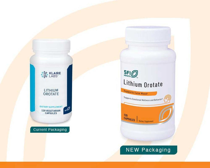 SFI HEALTH (Klaire Labs) Lithium Orotate New Look