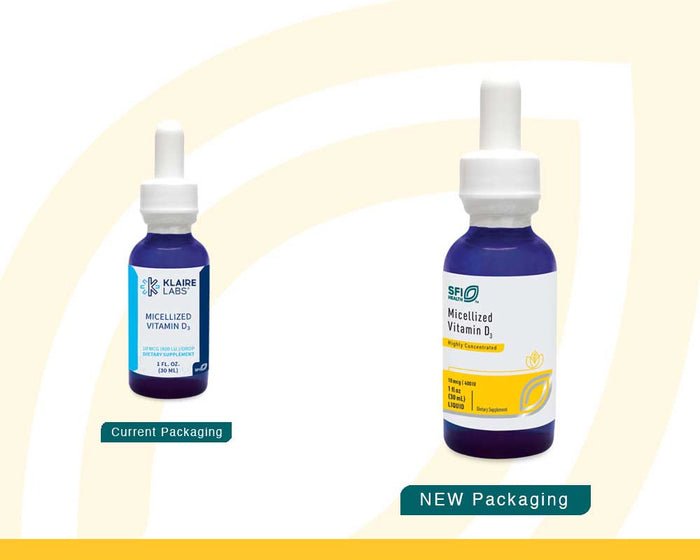 SFI HEALTH (Klaire Labs) Micellized Vitamin D3 Liquid New Look