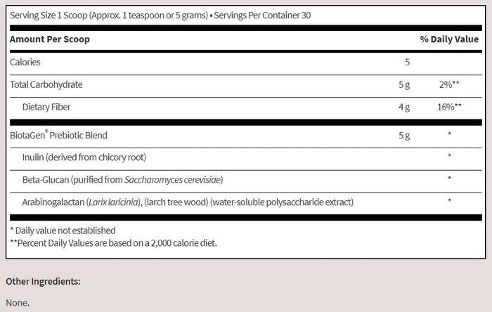 SFI HEALTH (Klaire Labs) Ther-Biotic Biotagen Powder Ingredients